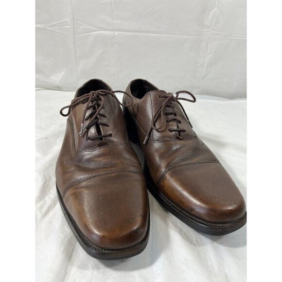 Cole Haan Brown Leather Cap Toe Oxfords Men's 10 - Picture 1 of 9